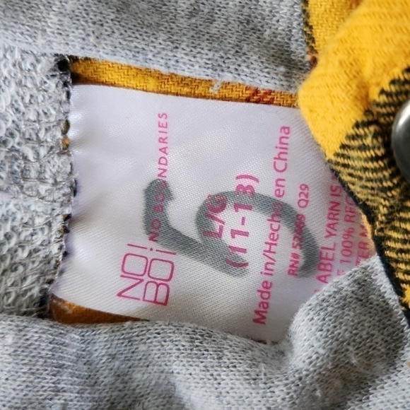 Yellow Black Jacket with hoodie Shacket Flannel - Picture 4 of 8